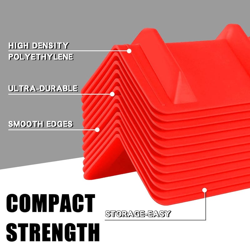 SALUINOKI 24 Pack Flatbed Edge Corner Protector for Cargo Shipping, Plastic Ratchet Strap Protectors for Tie Downs, Corner Guards for Straps Red - Image 2